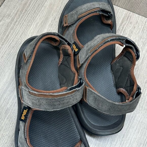 Teva Sandals Mens Size 12 Katavi 2 Adjustable Trail Hiking Suede Brown 1019192 - Picture 10 of 12